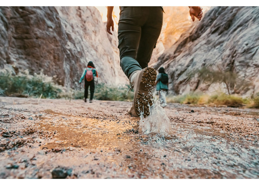 Hiking through Zion National Park